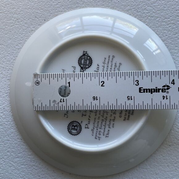 June In The Flower Bed Plate Cat Kitten By Jurgen Scholz Timeless Tails 1999 - Picture 6 of 7